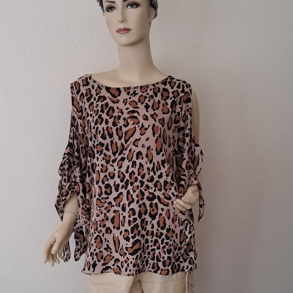 BOLD elements Brown and Cream Boxy Blouse